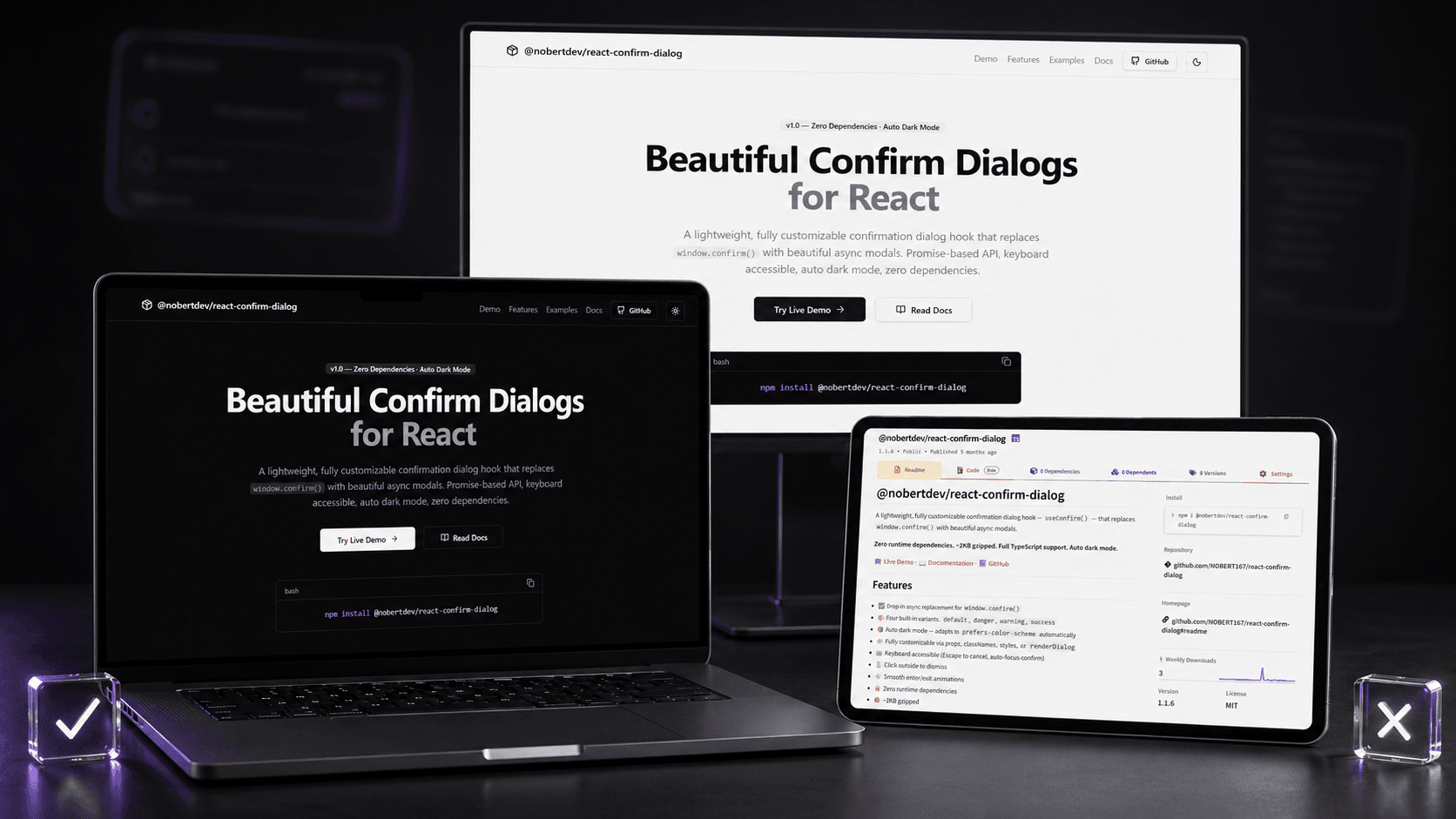 Preview of React Confirm Dialog
