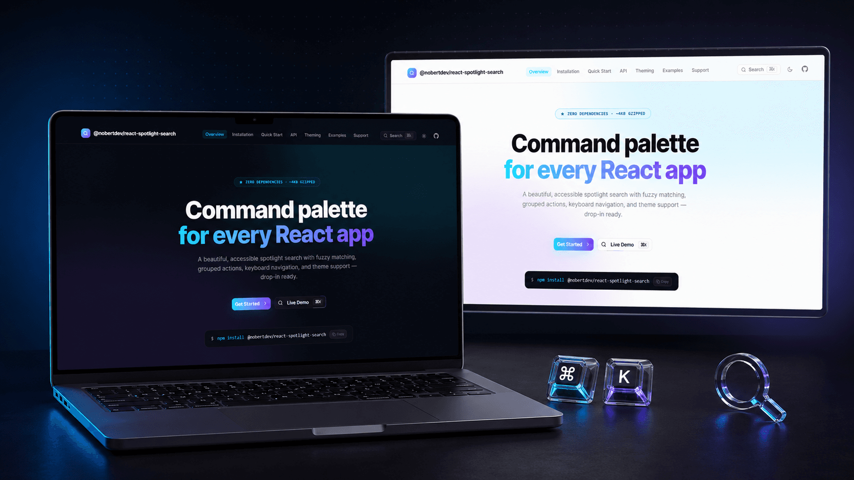Preview of React Spotlight Search